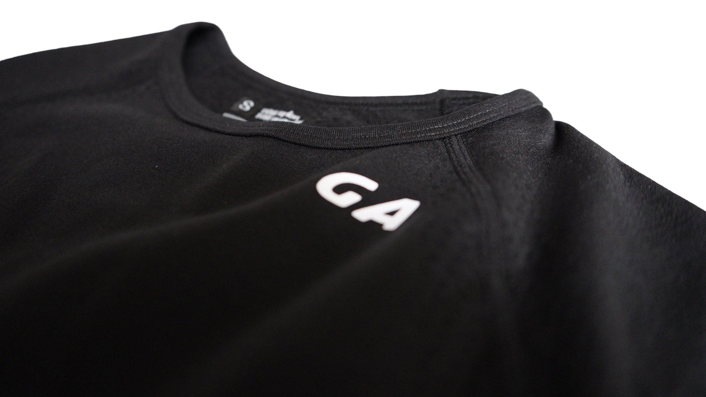 Short sleeve crop top - Black