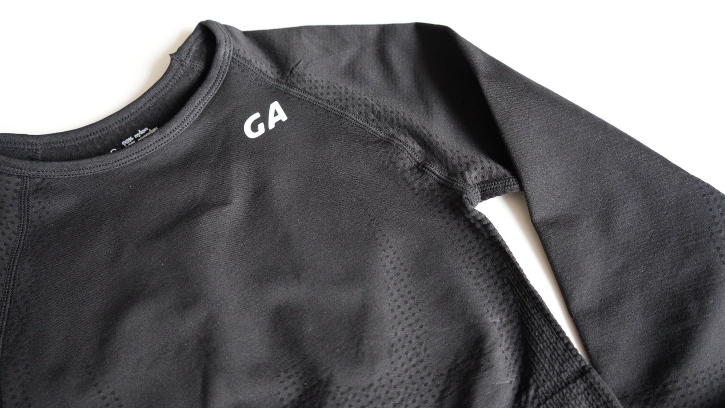 Long sleeve crop top - Black