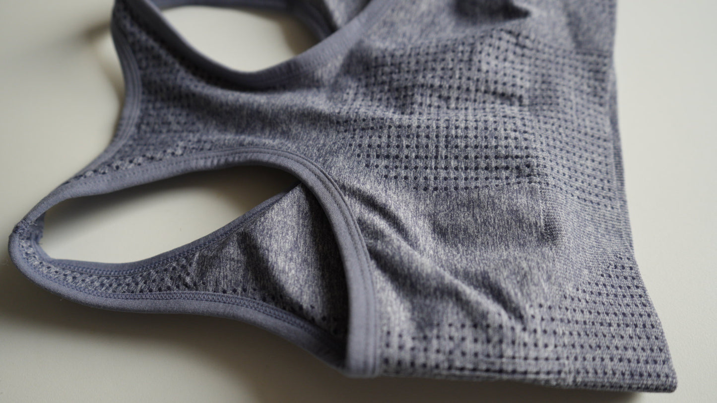 Crop top Sports bra - Grey / Blue