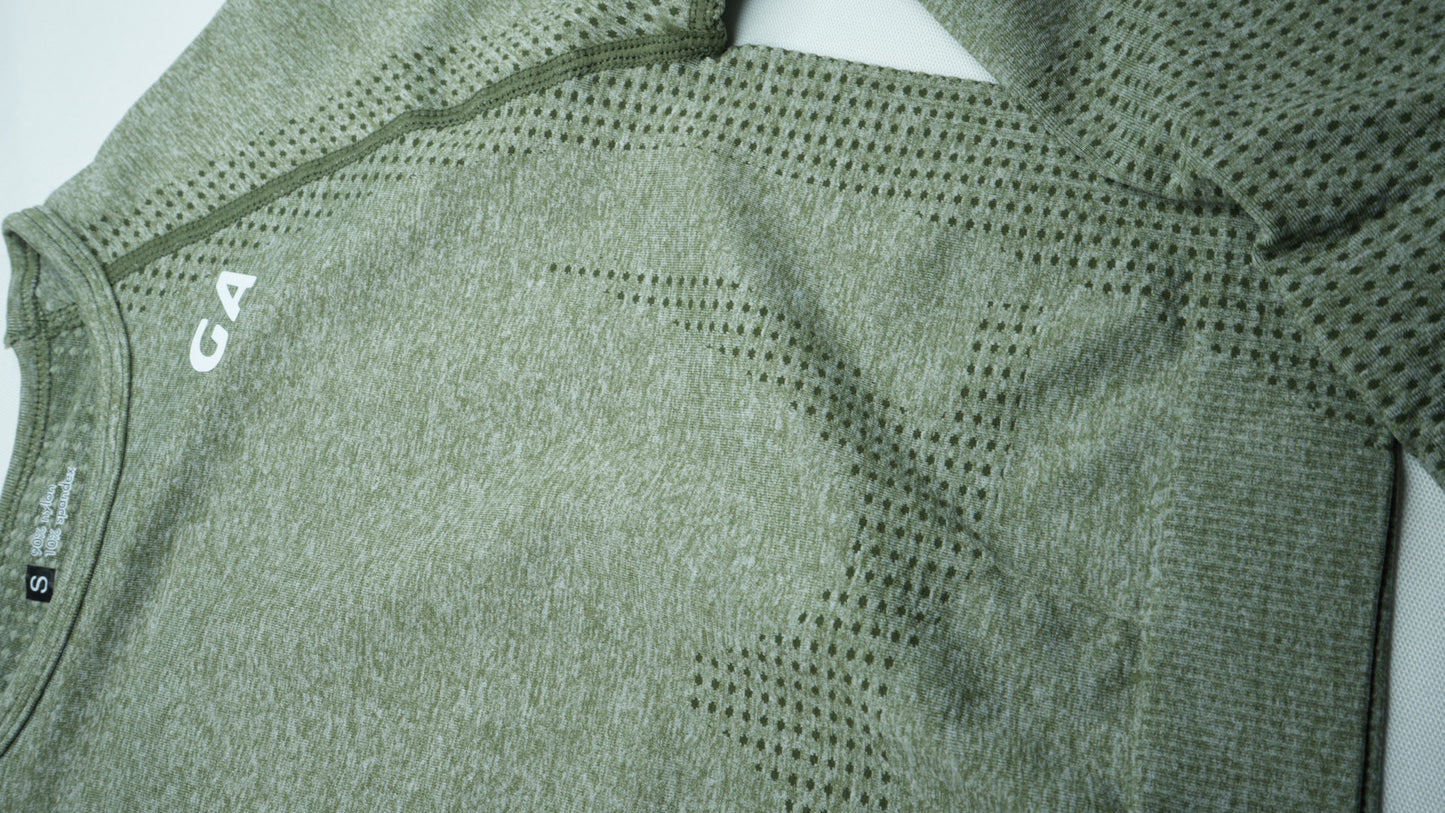 Long sleeve crop top - Khaki