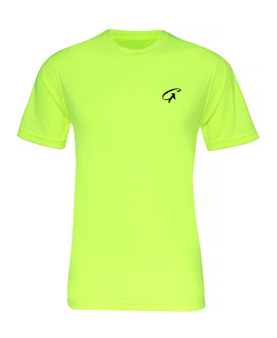 Neon yellow - vertical back logo