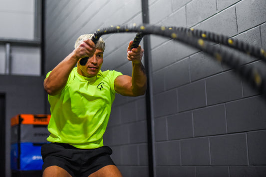 Neon yellow - vertical back logo