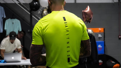 Neon yellow - vertical back logo